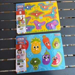 NWT Little Tikes fruit and dinosaur puzzle